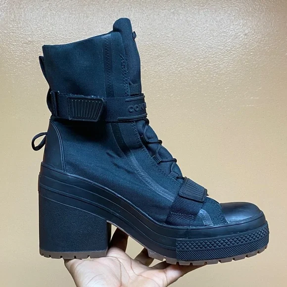 Converse Chuck Taylor GR82 Extra High Women’s Black Brown Platform Boots Size 10 - Picture 6 of 16